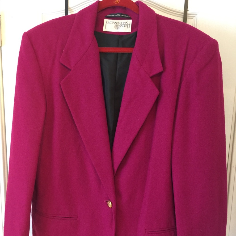 Vintage Berry Wool Blazer